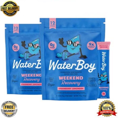 Waterboy Weekend Recovery Electrolyte Powder – 12 Stick Packs x 2 (Strawberry L)
