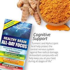 Applied Nutrition Healthy Brain All-Day Focus 50 Tabs Each (Pack of 3)