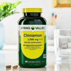 Spring Valley Cinnamon Capsules 1000 mg Metabolism Support 400 Count