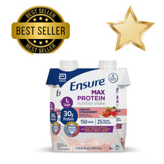 Ensure Max Protein Shake Creamy Strawberry 30g Protein 11 fl oz 4 Pack