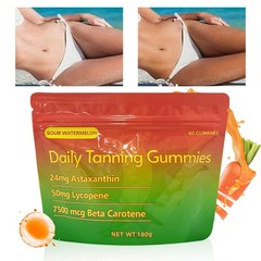 Improved Daily Tanning Gummies Supplement – 60 Gummies 30-Day Supply