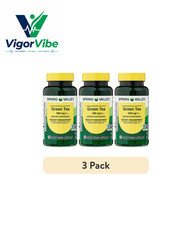 3 Pack Spring Valley Green Tea Extract 500 mg Vegetarian Capsules 60 Count