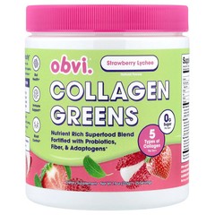 Collagen Greens, Strawberry Lychee, 7.9 oz (225 g)
