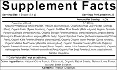 Venasolla Super Greens Powder – Citrus Punch Flavor – Spirulina, Prebiotic Fiber