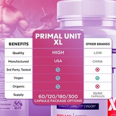 (2 Pack) Primal Unit XL Advanced Male Health Support PrimalUnitXL 120 Capsules