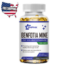 300mg Benfotiamine Capsules Fat Soluble Thiamine Vitamin B1 NON-GMO, Gluten Free