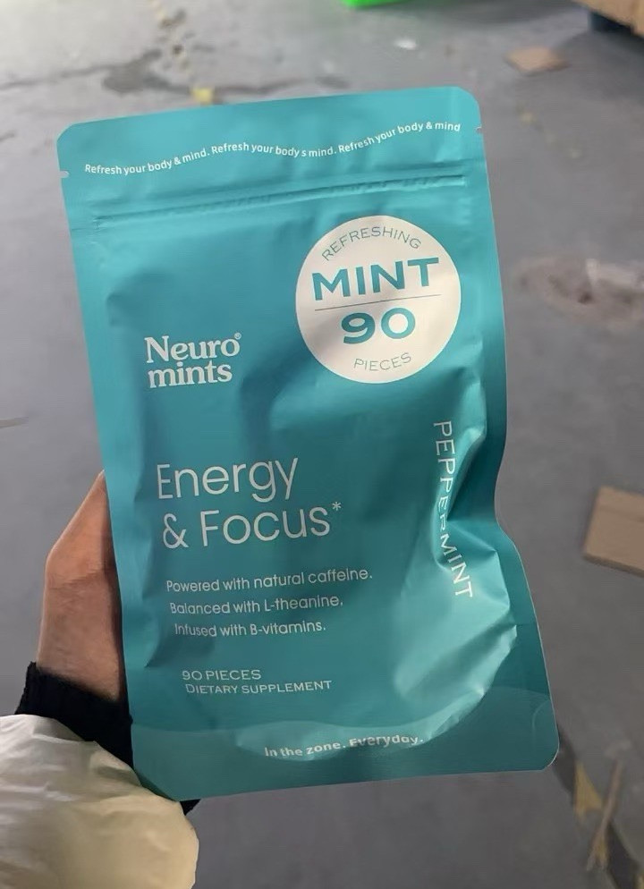 Neuro mints Energy & Focus Peppermint Chewable Mints 90ct Sugar-Free Vegan