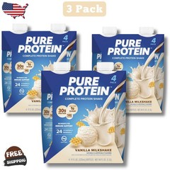 3 Pack – Pure Protein, Vanilla Complete Protein Shake, 30g Protein
