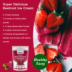 Organic Beet Root Powder Raw Non GMO Pure Beta Vulgaris Nitric Oxide Booste
