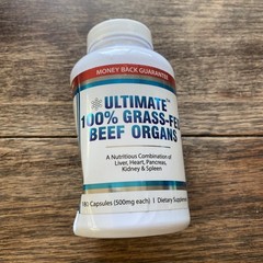 Ultimate 100% Grass Fed Beef Organs Supplement Supports 180 Count 11/26 NEW