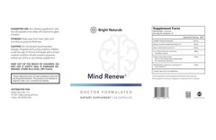 Bright Naturals Mind Renew Brain Supplements For Memory and Focus 3 Pack