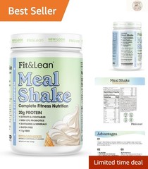 All-Natural Meal Replacement Shake – Vanilla – 28g Protein, 10 Servings