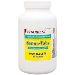 Senna 8.6 Mg Generic for Senokot Natural Vegetable Laxative 1000 Tablets