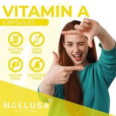 VITAMIN A – Vision & Immune Support – Eye Strain – Essential Nutrient – 60 Cap