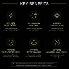 Brainol Advanced Formula Memory & Focus Support Vitamin Supplement 60 Capsules