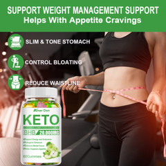 Keto ACV BHB Gummies for Fat Burn Weight Loss Detox Keto Diet 60 Pills Gummies
