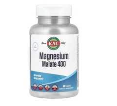 KAL, Magnesium Malate 400, 3 PACK, 90 Tablets (270 total), 200 mg per tablet