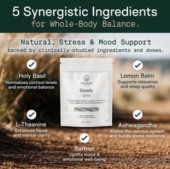 Adapt Naturals Steady Spirit Stress & Mood Support Supplement Capsules Unisex