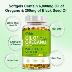 Oil of Oregano120pcs – Antioxidant, Intestinal Health, Strengthen Digestion