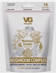 Mushroom Complex Gummies – Vita Globe Supports Focus and Memory – 14ct Bag