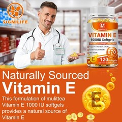 Vitamin E 1000IU Mixed Tocopherols Natural Antioxidant for Skin & Immune Support