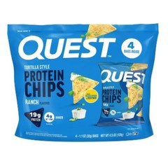 Quest Nutrition Tortilla Style Protein Chips – Ranch – 4pk/1.1oz