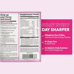 EBOOST Super Powder Drink Mix – Pink Lemonade 0.2 oz 20 Pack Hydration Energizer