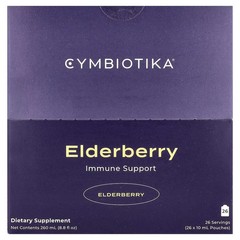 2 X Cymbiotika, Elderberry Immune Support, 26 Pouches, 0.3 fl oz (10 ml) Each