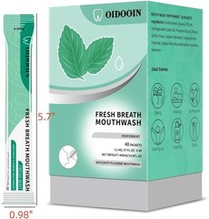 Travel Size Mouthwash Individual Mini for 0.01 Fl Oz (Pack of 40)