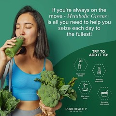 Metabolic Greens+ The Energy Magician by PureHealth Research (Non-GMO) Natural