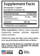 mental health supplements – L-TYROSINE 500MG – vitamin b6 bulk supplements 3B