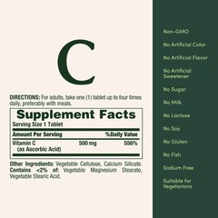 Nature’S Bounty Natures Bounty Vitamin C Tablets Vitamin Supplement Supports A