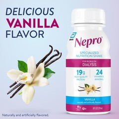 Nepro Nutrition Shake for People on Dialysis 19g Protein 420 Calories Vanilla…