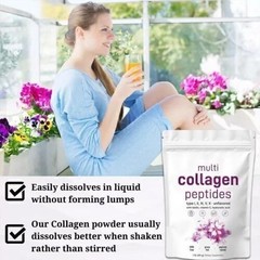 Multi Collagen Peptides Powder 1 lb Hydrolyzed Protein Peptide Type I,II,III,V,X
