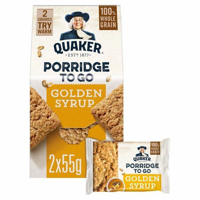 Quaker Golden Syrup Porridge To Go Squares – 2 x 55g