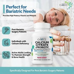 Bariatric Choice Chewable Calcium Citrate 500Mg Vitamin D3 For Bariatric