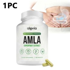Alevia Organic Amla Capsules 1000mg Indian Gooseberry Antioxidant Supplement 60c