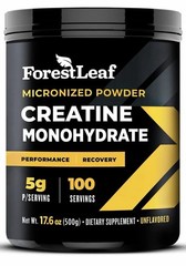 ForestLeaf Micronized Creatine Monohydrate Powder 100 Servings EXP 12/28 NEW