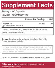 VitaCosmoX Lycopene 120mg Antioxidant & Prostate Health Support 240 Capsules