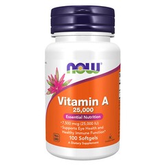 NOW FOODS Vitamin A 25 000 100 Softgels