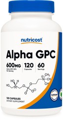 Nutricost Alpha GPC 600mg Per Serving, 120 Vegetarian Capsules – Non-GMO