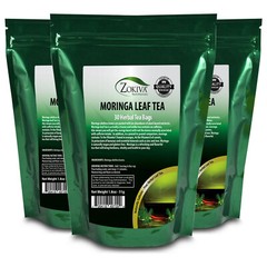 Moringa Tea 3-Pack 90 Organic Tea Bags Vegan Naturally Caffeine-Free Nutritious