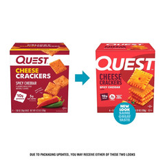 Quest Protein Crackers, Spicy Cheddar Flavor, 15G of Protein, Made with Real Che