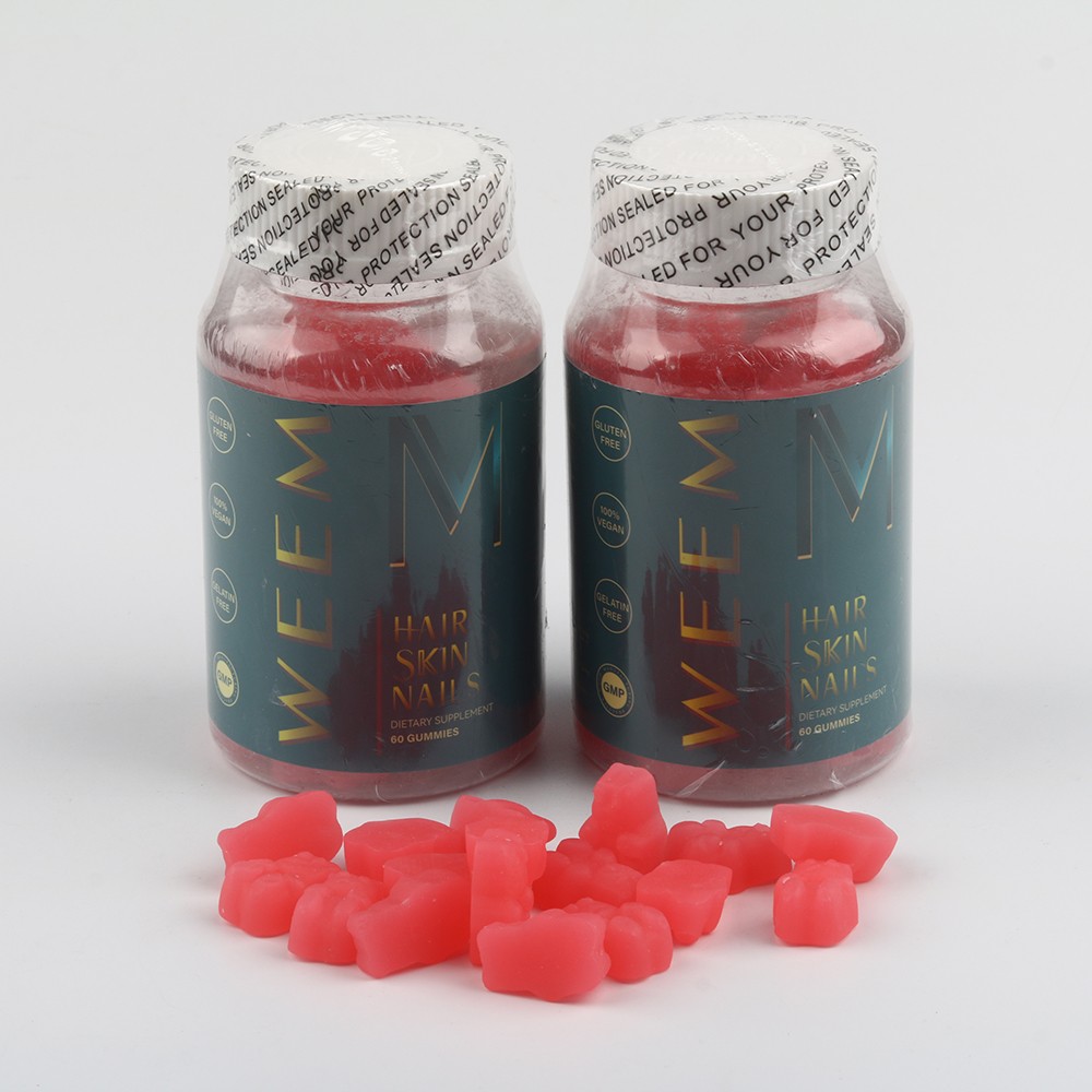 WEEM Hair Skin and Nails Gummies Supports Healthy Hair Vegan Biotin 1-3 Pack US