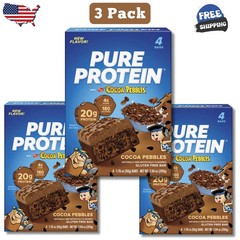 Pure Protein Bar, Cocoa Pebbles Protein, Gluten Free, 1.76 oz, 12 Ct