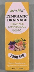 Lymphatic Drainage 8-in-1 Liquid Drops 1500mg 2 fl oz Vegan non GMO Exp 09/27
