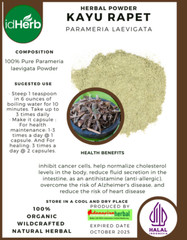 [idHerb] 50-500 gram Powder Wood Rapat Parameria Laevigata Organic WildCrafted