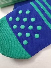 NIB WW Weight Watchers No Show Socks Quotes Unisex Bottom Grips Blue Green