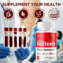 (1 Pack) BioSteady Advanced Blood Max Support Supplement Bio Steady 60 Capsules