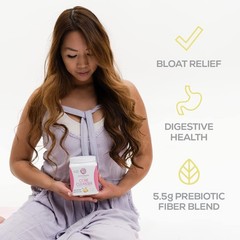 Prebiotic Fiber Supplement Powder | Dietary Fiber Drink Mix with Digestive En…